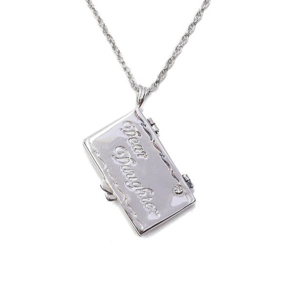 New The Bradford Exchange Dear Daughter Love Letter Silver Locket Necklace 45cm - Picture 2 of 14